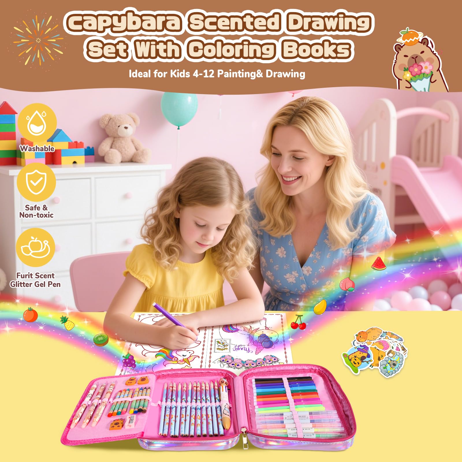 DreamyCandy Capybara double-ended markers offer versatile lines for outlines