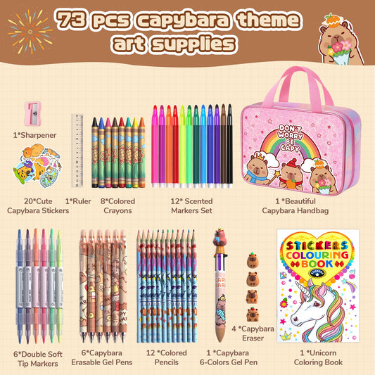 DreamyCandy Capybara scented markers add fun to coloring sessions