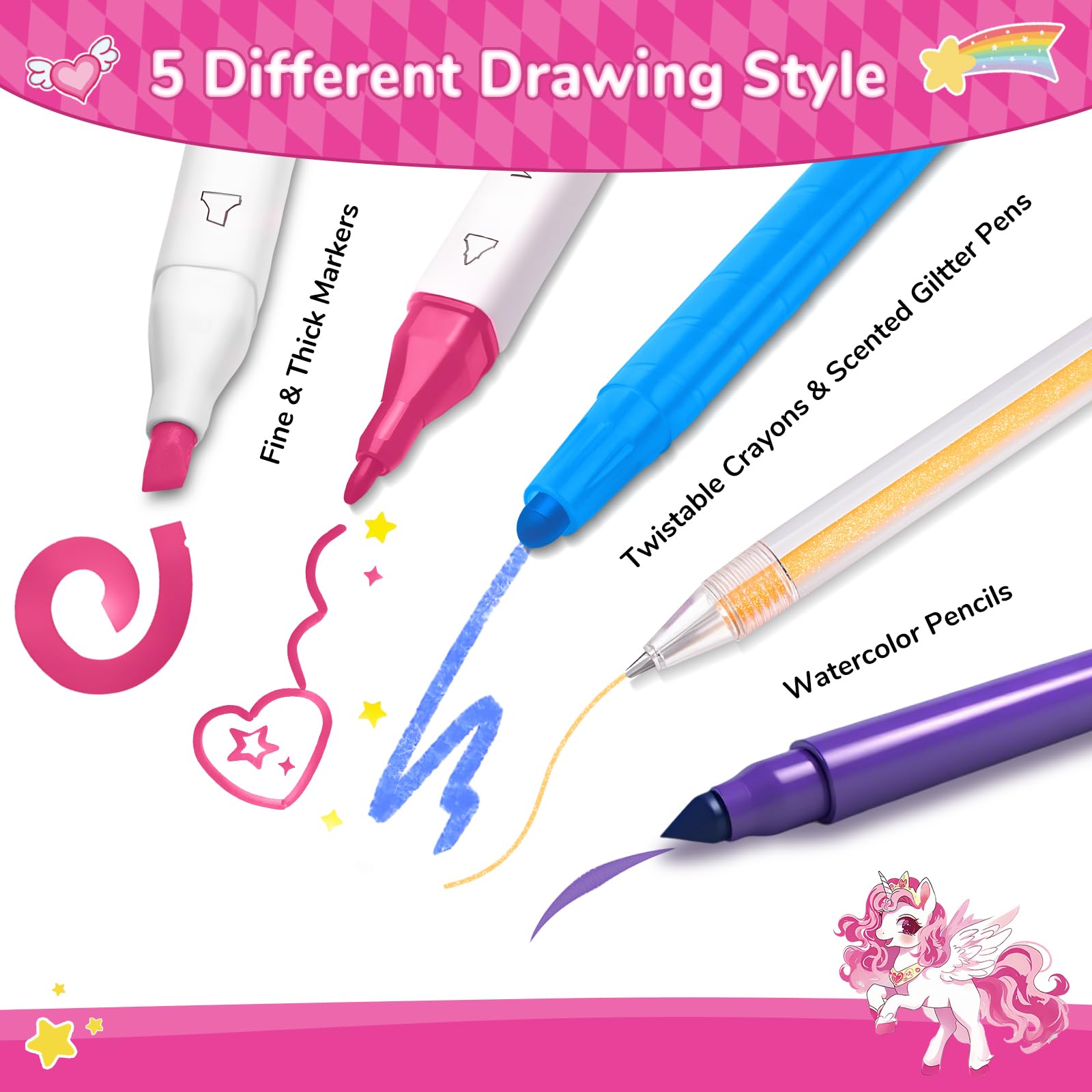 DreamyCandy twistable crayons offer mess-free coloring on the go.