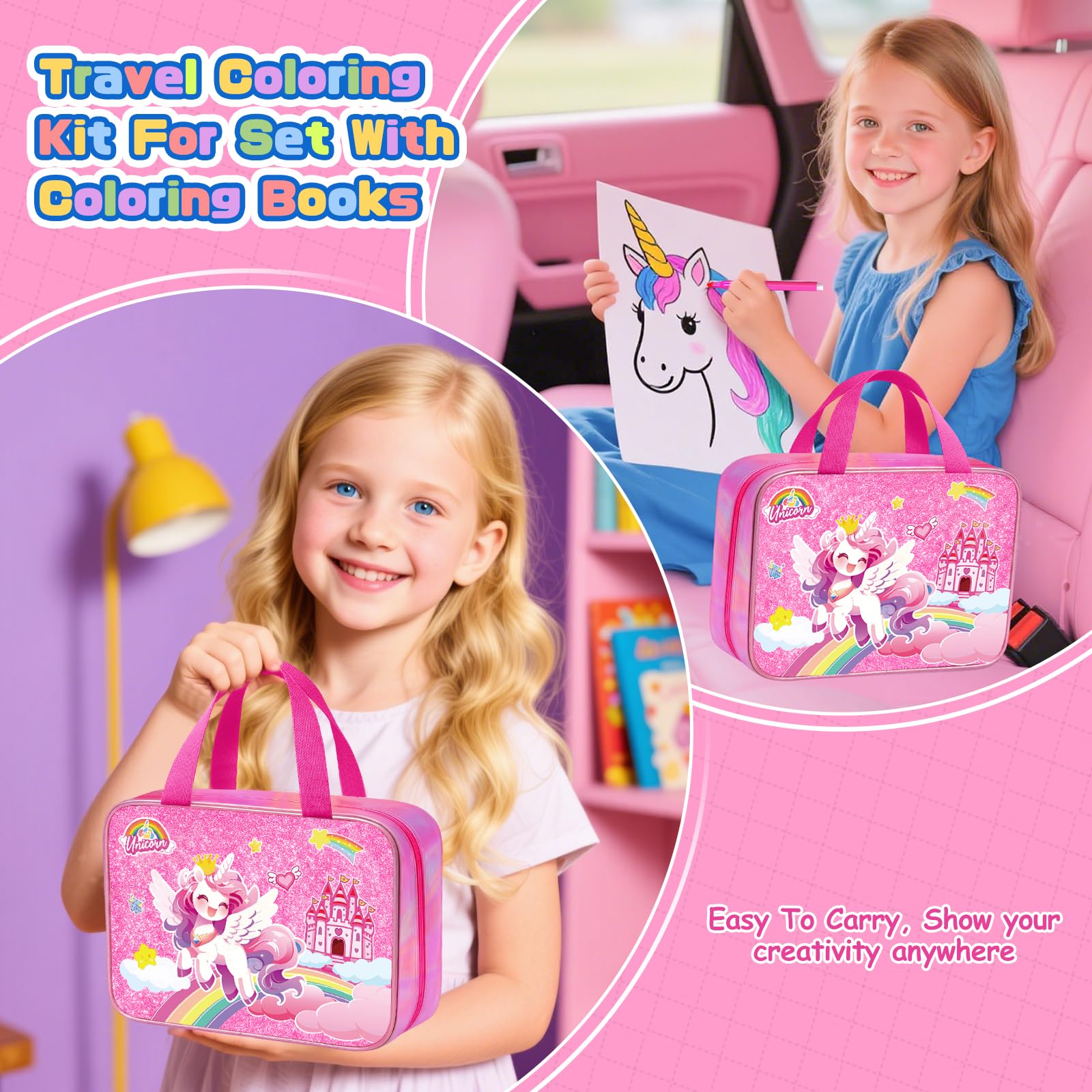 DreamyCandy unicorn gel pens add sparkling accents to art.