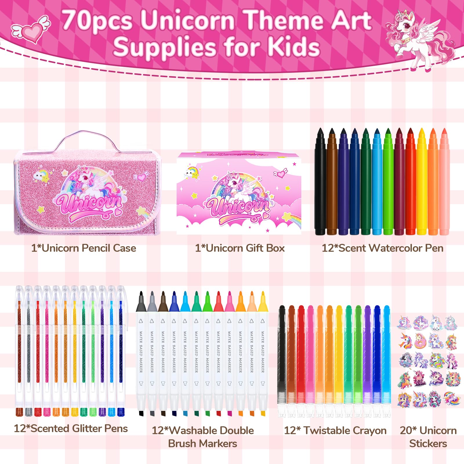 DreamyCandy washable markers set offers vibrant colors with easy cleanup after crafts.
