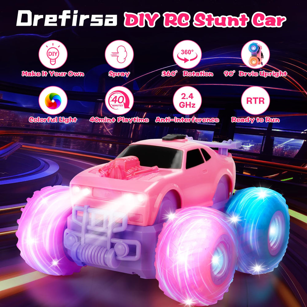 Drefirsa Princess RC Car spray feature adds playful mist during play