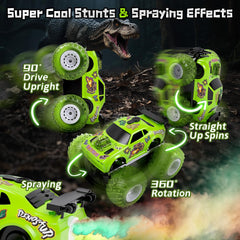 Drefirsa remote control car demonstrates 360° spins for dynamic play.
