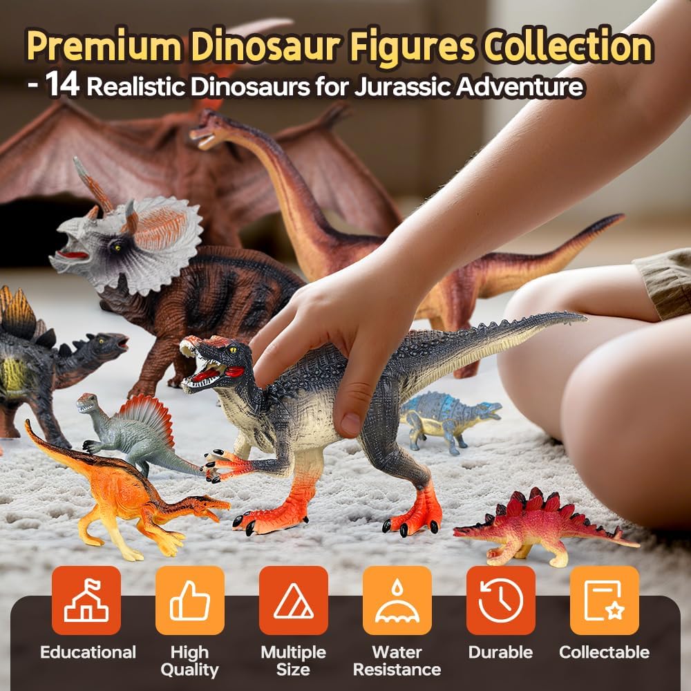 Drefirsa small dinosaur figures ideal for toddler hands and classroom play.