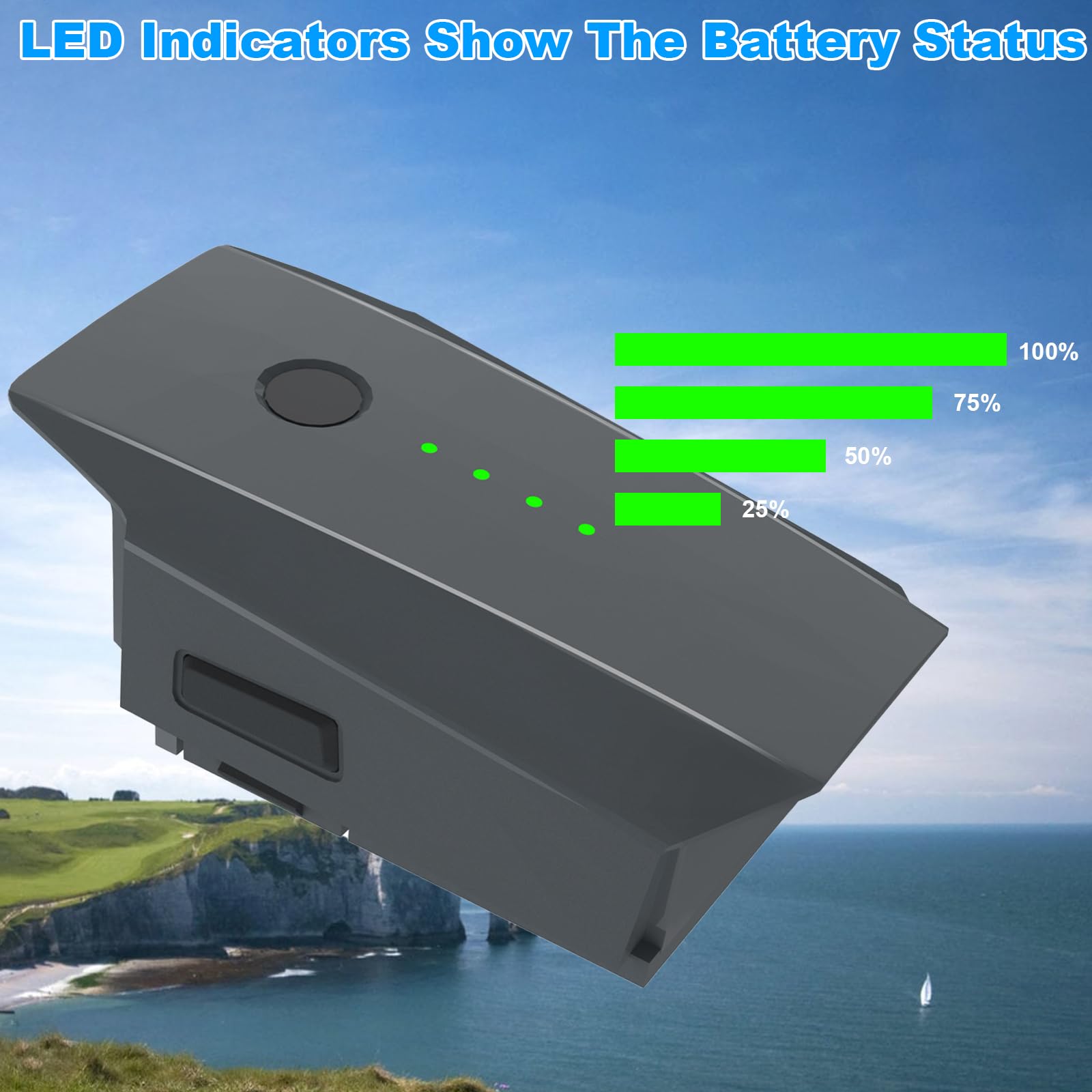 Dregin Mavic Pro Battery 2-pack connectors close-up indicates broad compatibility with DJI models.