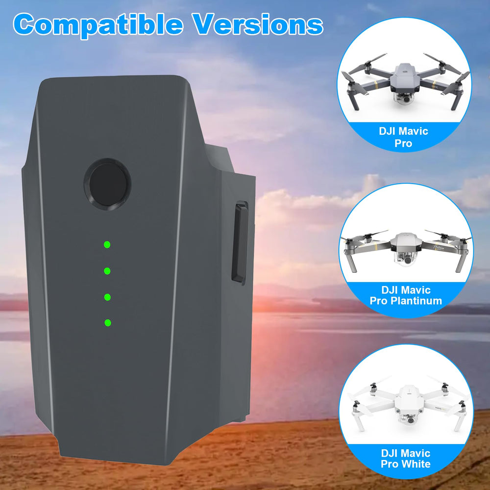 Dregin Mavic Pro Battery 2-pack side view shows compact design for easy transport.