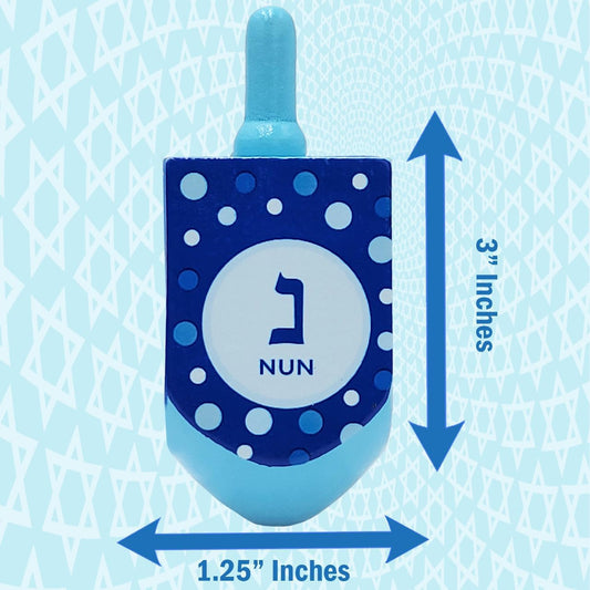 The Dreidel Company extralarge closeup shows vivid hand-painted details for authentic tradition