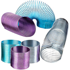 Dreidel Company 60mm coil spring rainbow hues, a versatile party favor idea