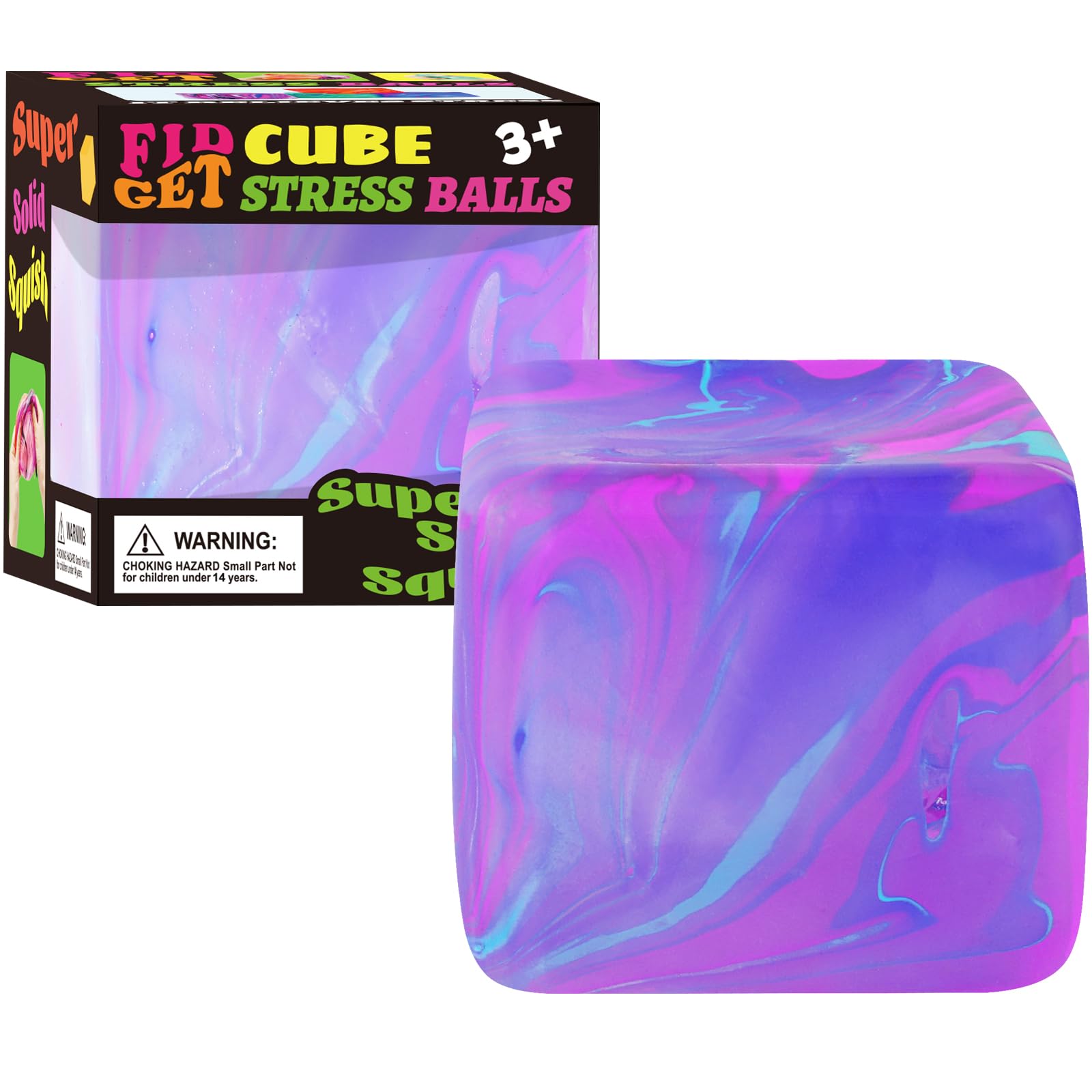 Drephere ice cube stress ball purple ready for on the go focus