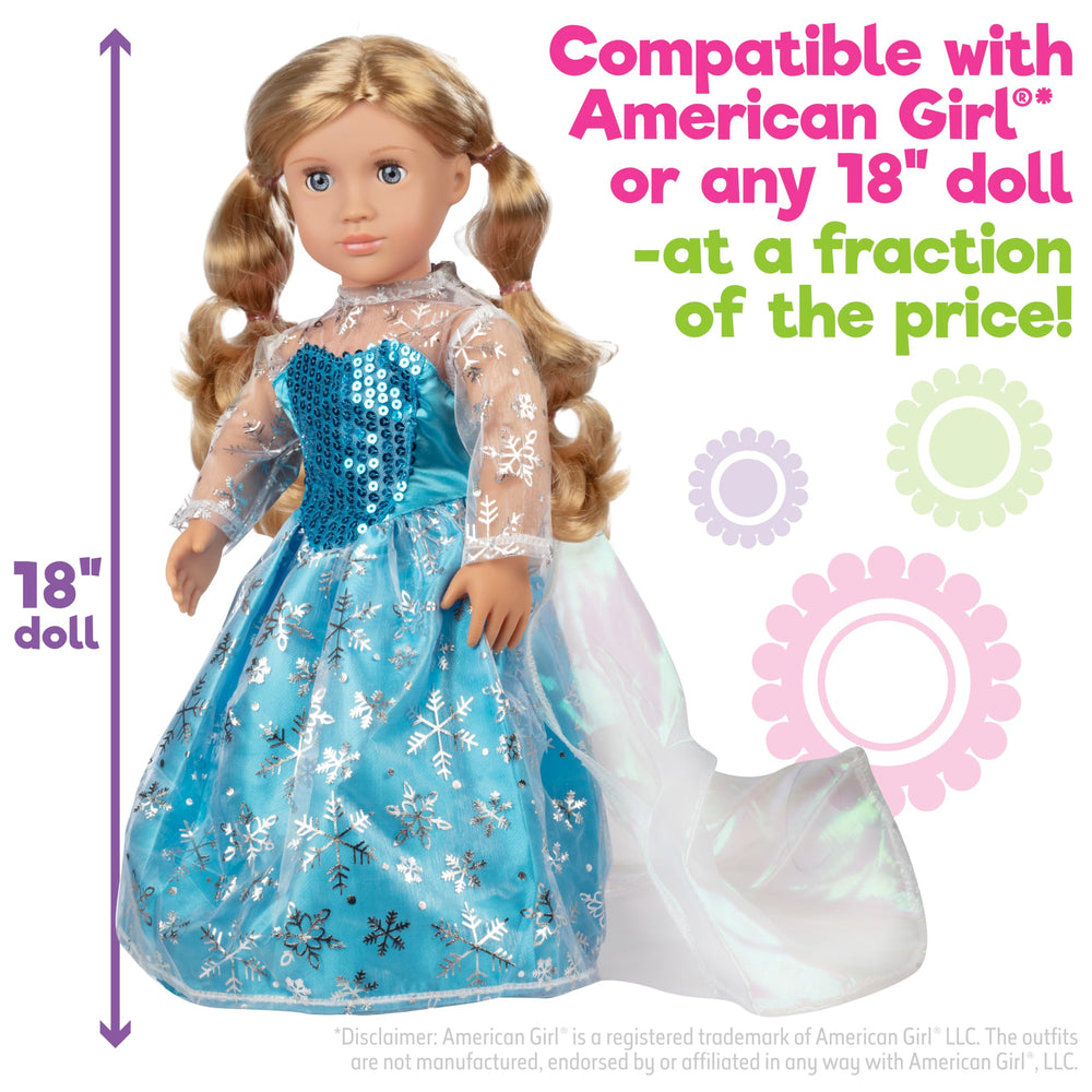 Dress Along Dolly 18-inch doll compatibility, easy to fit most standard dolls.