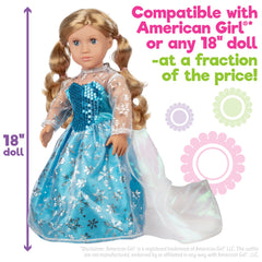 Dress Along Dolly 18-inch doll compatibility, easy to fit most standard dolls.
