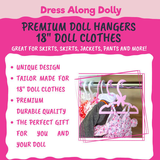 Dress Along Dolly 12-pack set keeps 18-inch outfits neatly stored