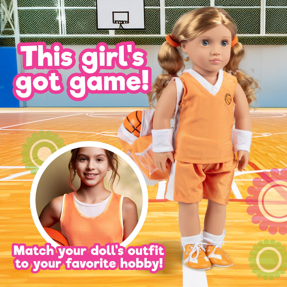Dress Along Dolly complete set delivers a ready-to-play athletic look