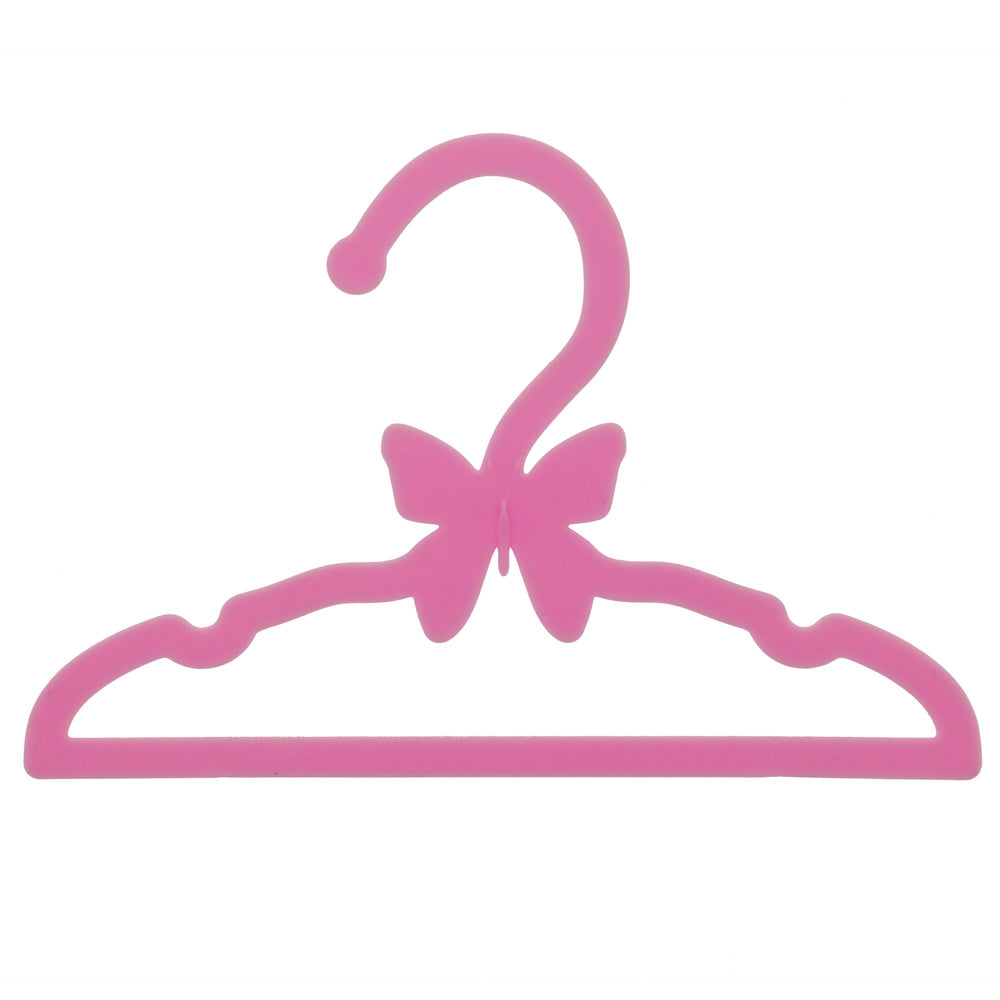 Close-up of Dress Along Dolly butterfly hanger showing delicate details.