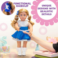 Dress Along Dolly gift set packaging showcases a charming gift idea