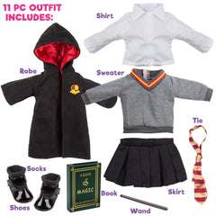 Dress Along Dolly Hermione wand sparks imaginative adventures for kids.