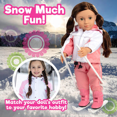 Dress Along Dolly ski skis for 18-inch dolls, ready for slope-ready posing.