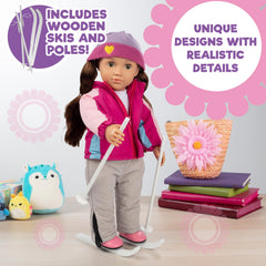 Dress Along Dolly snow boots keep dolls comfy while exploring snowy scenes.