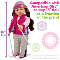 Dress Along Dolly skis add authentic winter fun for 18-inch dolls.