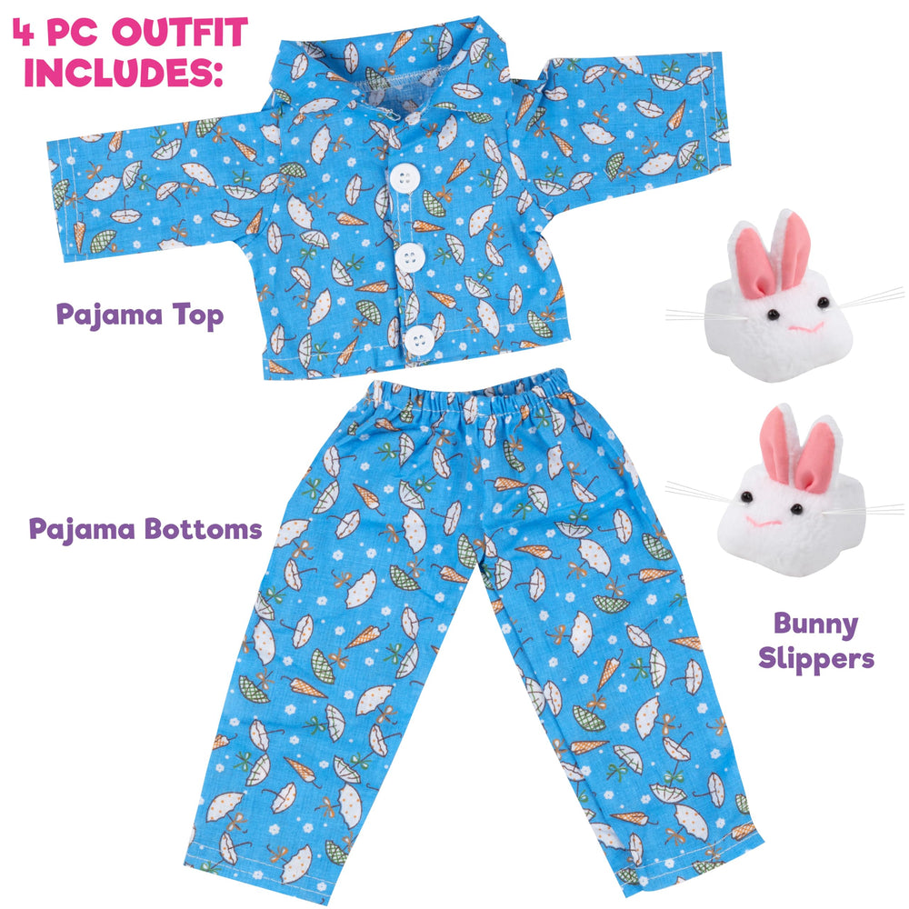 Dress Along Dolly White Rabbit Slippers, soft plush comfort for doll playtime.