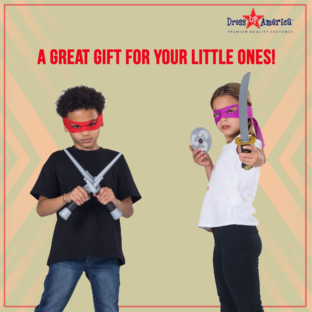 Dress Up America ninja sticks complete the gripping weapon set.