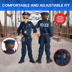 Dress Up America police costume hat completes the realistic uniform