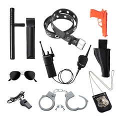 Dress Up America police officer kit front view for imaginative hero play