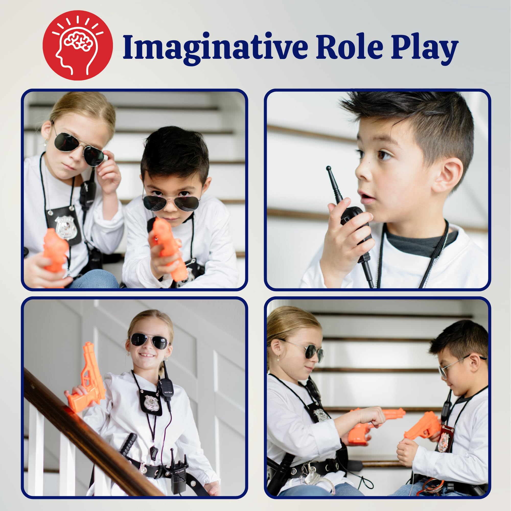 Dress Up America sunglasses and whistle add authentic detail to costume