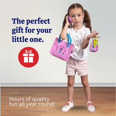 Dress Up America toddler purse credit card for pretend transactions.