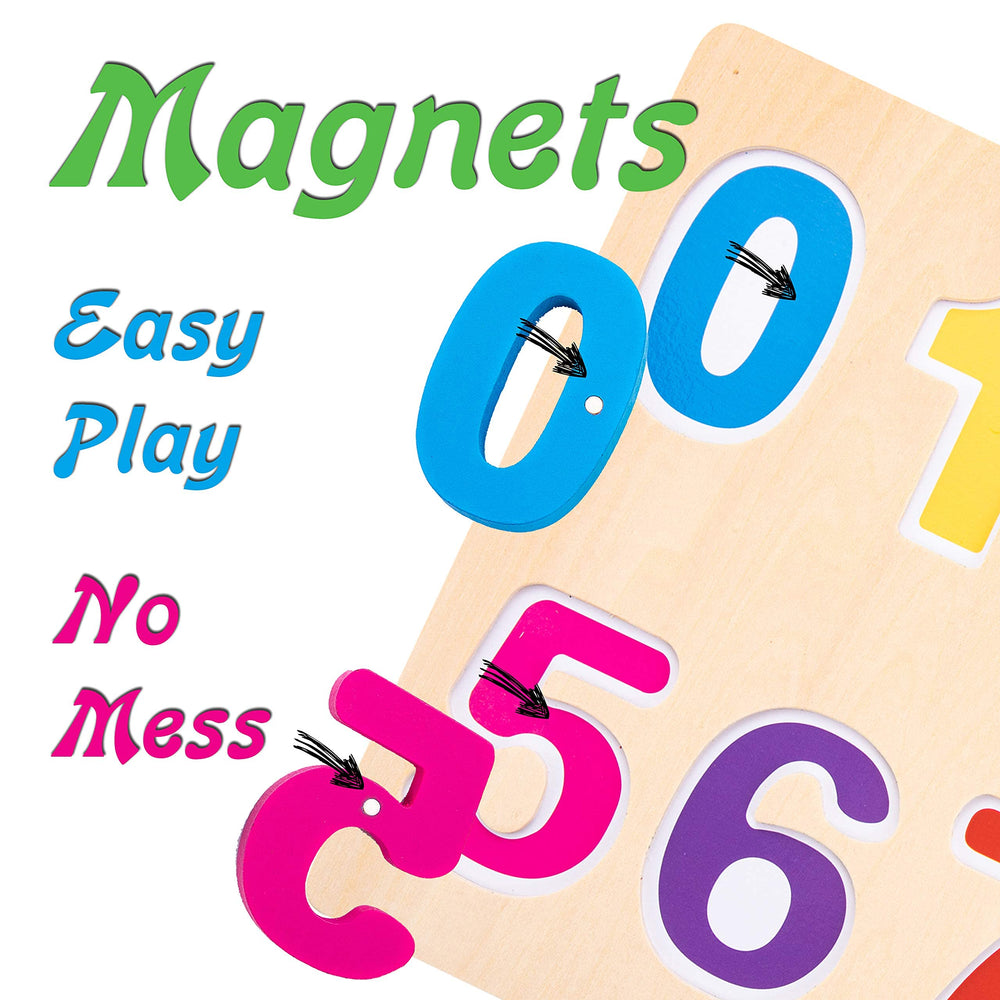 Driddle puzzle includes built-in magnet for tidy storage.