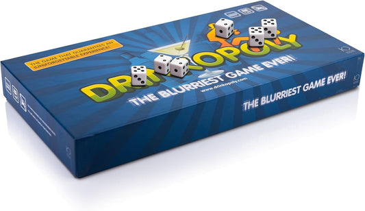 Drinkopoly board-game-play in action for lively adult parties and bonding.