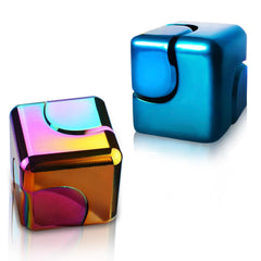 Dr.Kbder fidget spinner cube with metal finish enhances desk aesthetics and tactile feel.