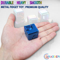 Dr.Kbder fidget spinner cube metal-bearing for steady spins during work.
