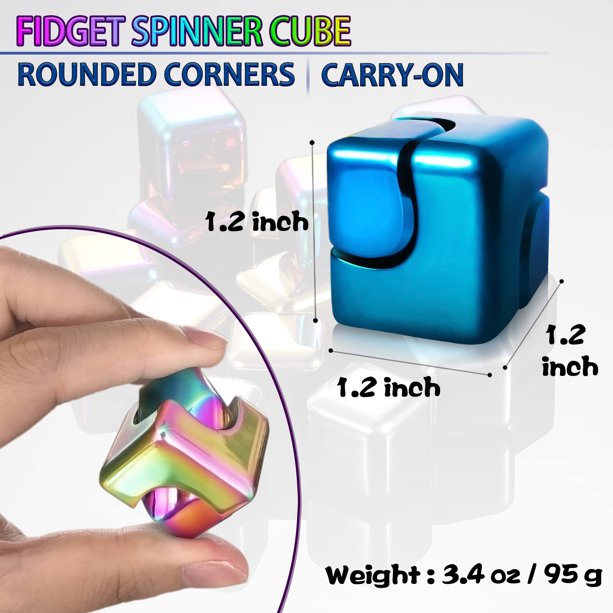 Dr.Kbder fidget spinner cube pocket-size for on-the-go stress relief.