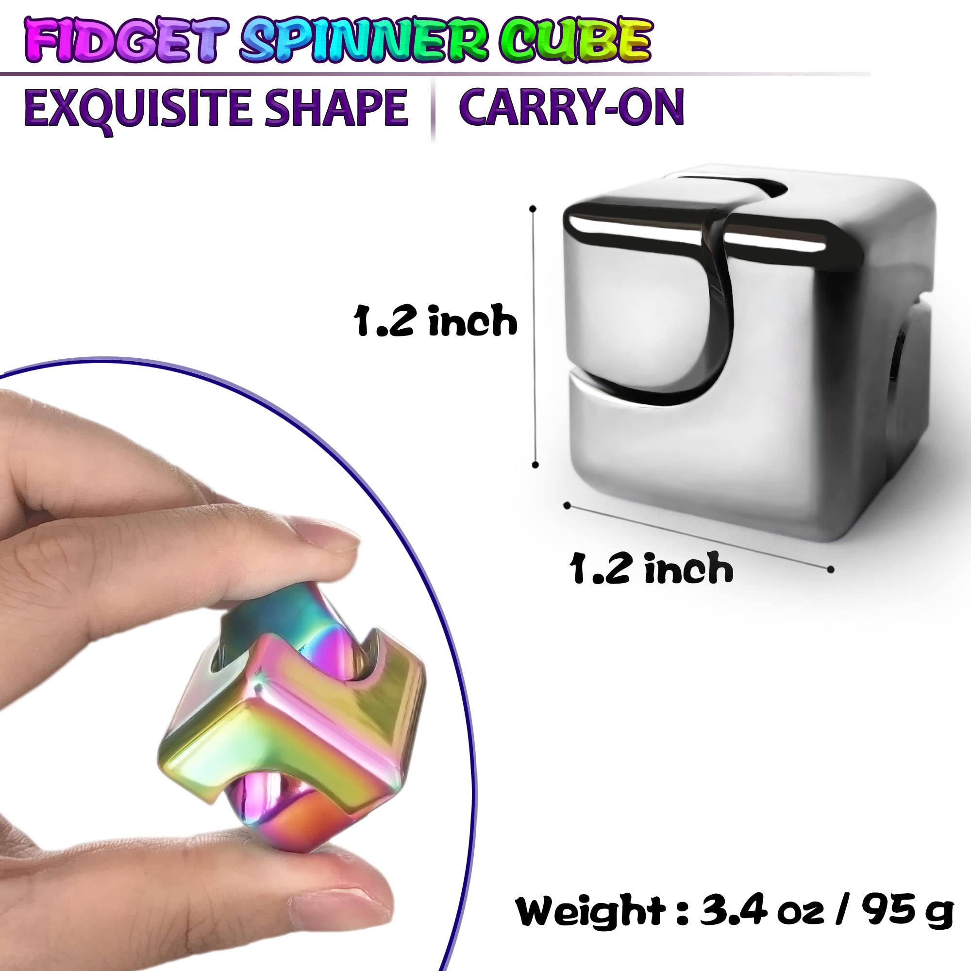 Dr.Kbder fidget spinner cube pocket-size fits in your pocket for quick focus on the go.