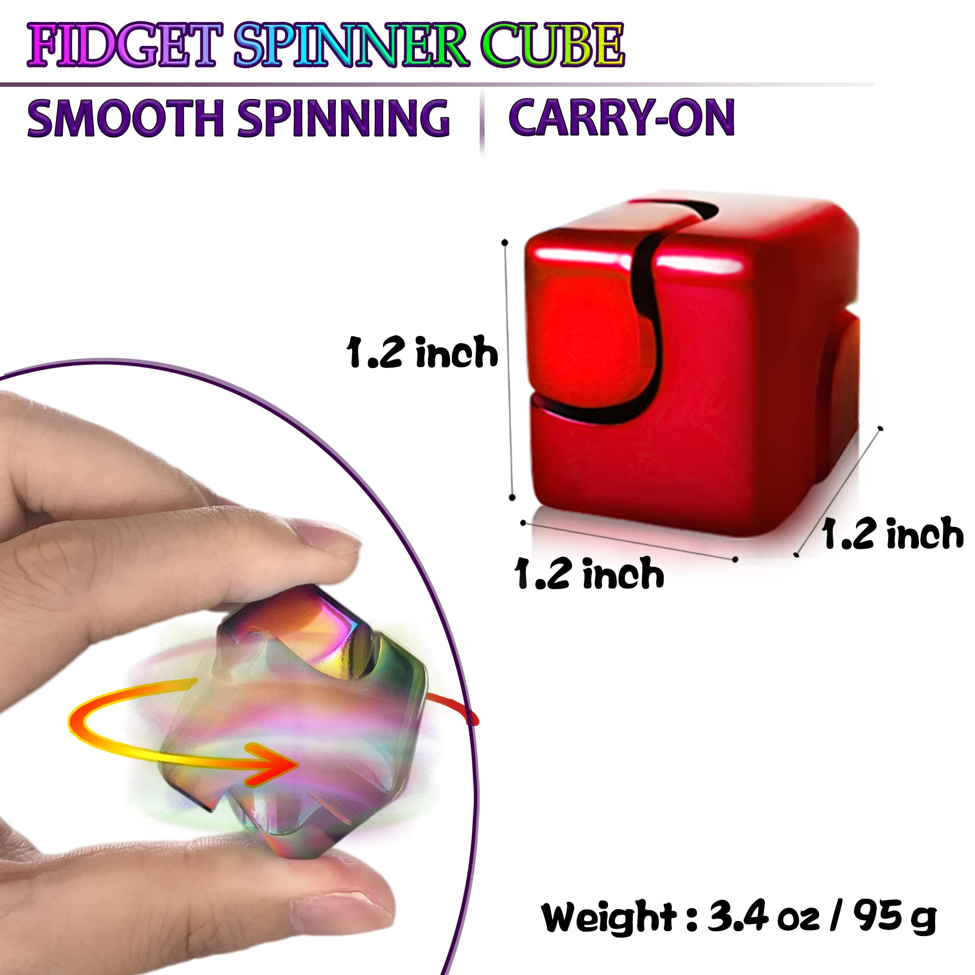 Dr.Kbder fidget spinner cube pocket-size design for on-the-go focus and use