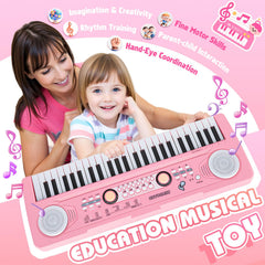 Drmukie keyboard offers 16 tones and 8 rhythms for variety.