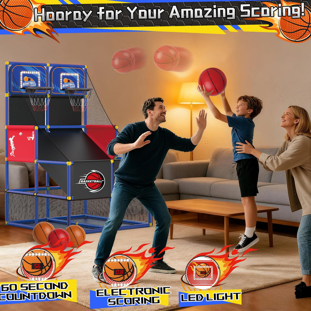 Drmukie Upgrade Dual Basketball Arcade pump included for fast setup.