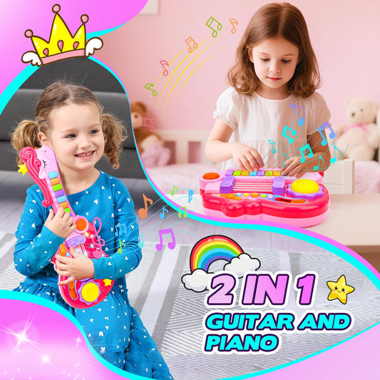 Drmukie foldable toy guitar design for safe, easy play