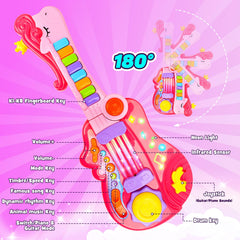 Drmukie light-sensor guitar toy displaying colorful lights during play