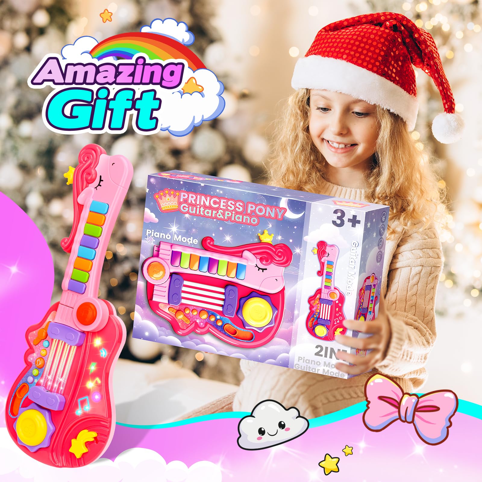 Drmukie portable guitar toy perfect for home or outdoors