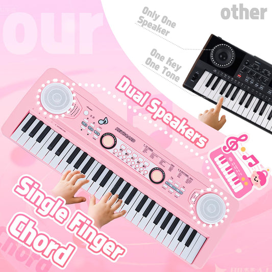 Drmukie pink kid-friendly microphone toy for singing along.