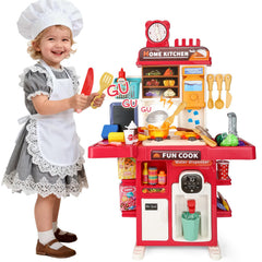 Drmukie upgrade toy kitchen set with spray sink for engaging water play and imaginative role-play