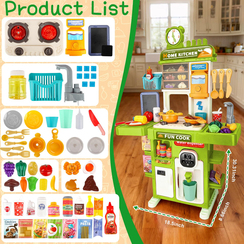 Drmukie Upgrade Toy Kitchen water feature promotes eco-conscious habits through engaging learning.