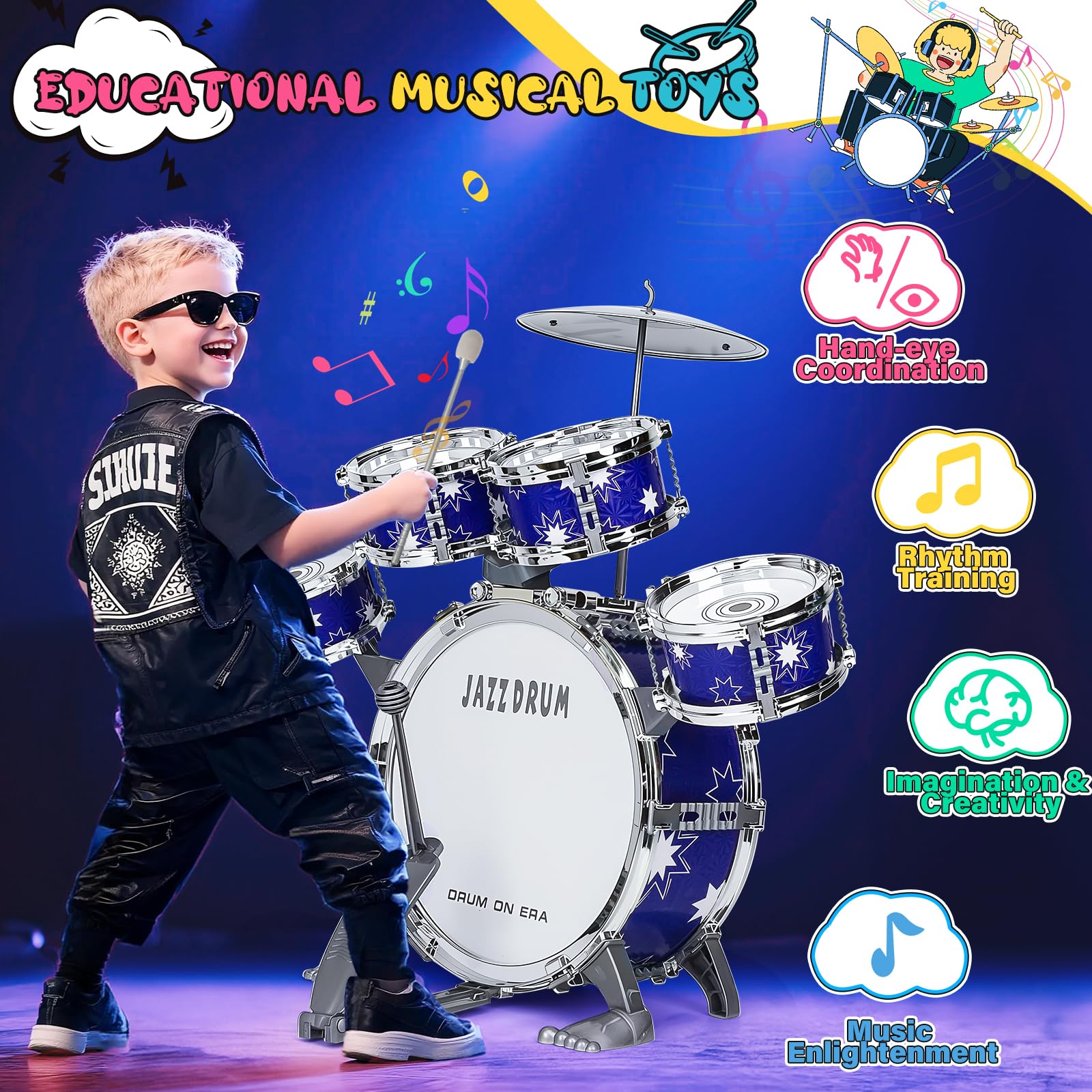 Drmukie small tom drums for mini rock rhythms and imaginative playing