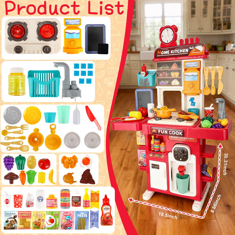 Drmukie water-cycle system playset fun recycling water while washing play food
