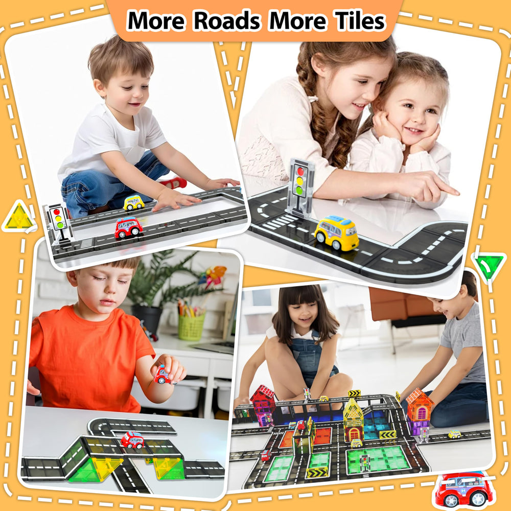 Drofex city construction magnets enable hands-on building and cooperative play.