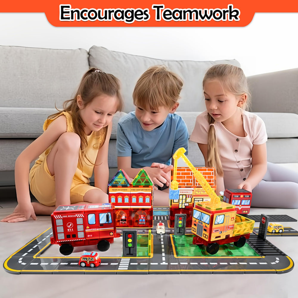Drofex fire-rescue-station playset supports dramatic yet educational role-play.