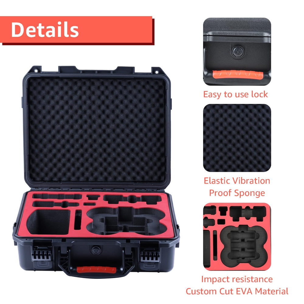Drogear case FPV Remote Controller 3 slot keeps controller organized during travel.