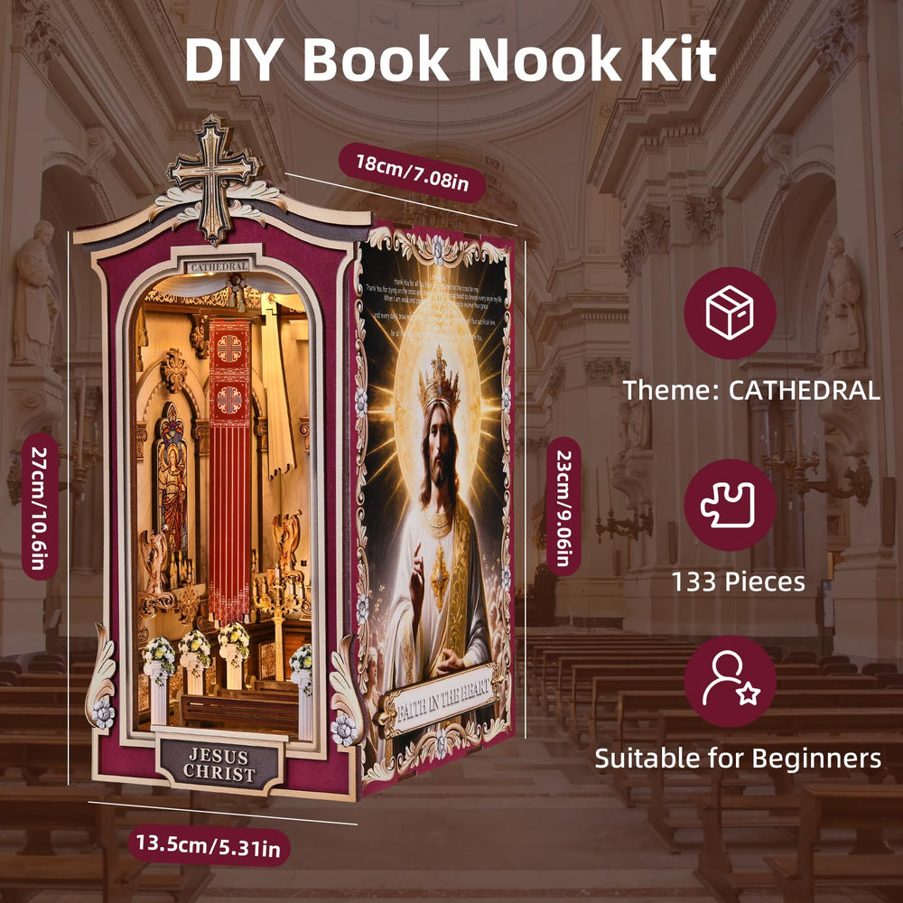 DROICC Book Nook detailed façade with angel windows adds visual charm.